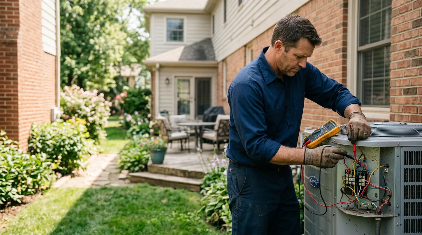 HVAC technician working near Dresser, WI